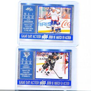 Alexander Ovechkin & Crosby 2016-2017 Tim Hortons Game Day Action Hockey Cards